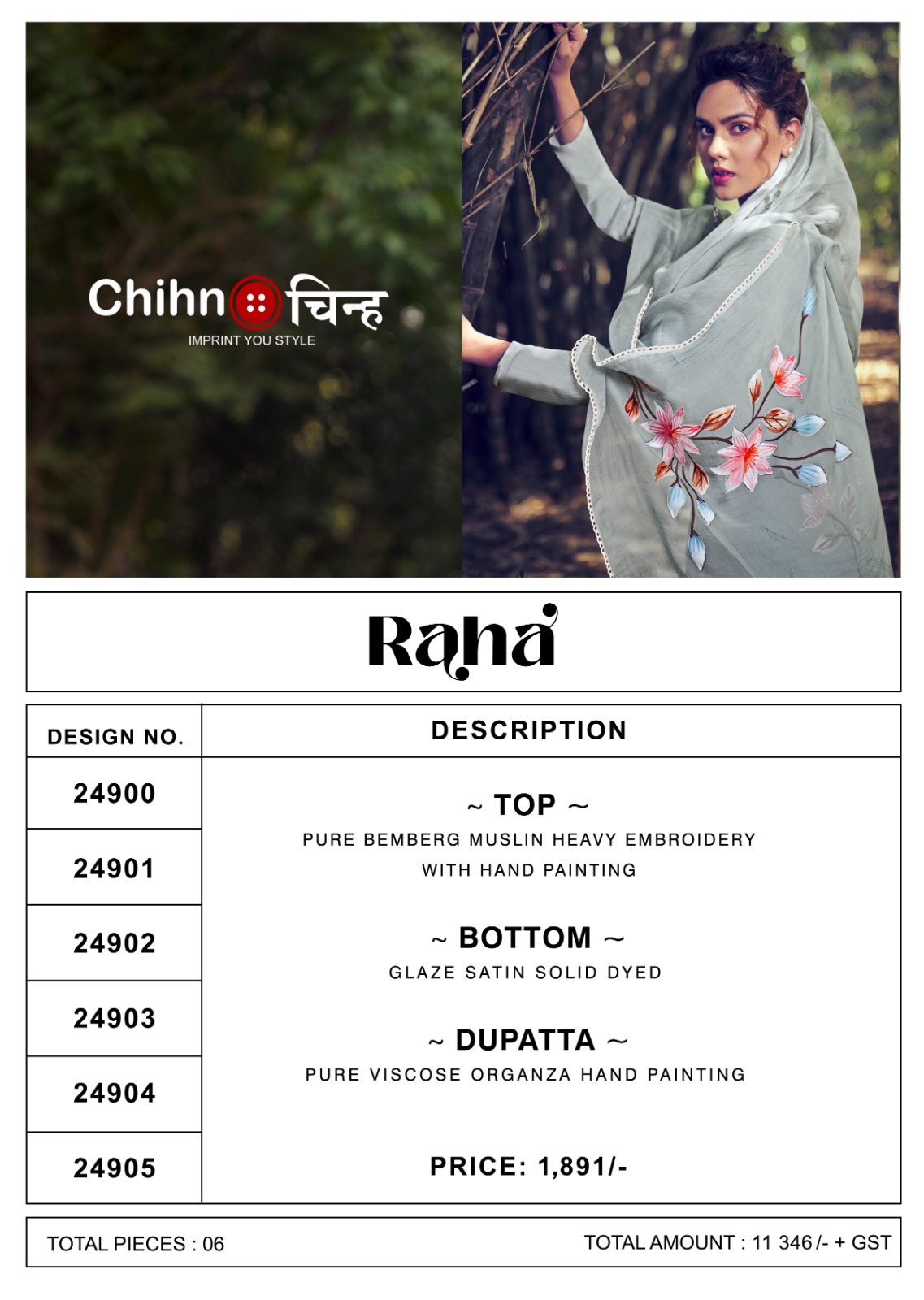 Chihn Raha Plazzo Dress Material Catalog Lowest Price